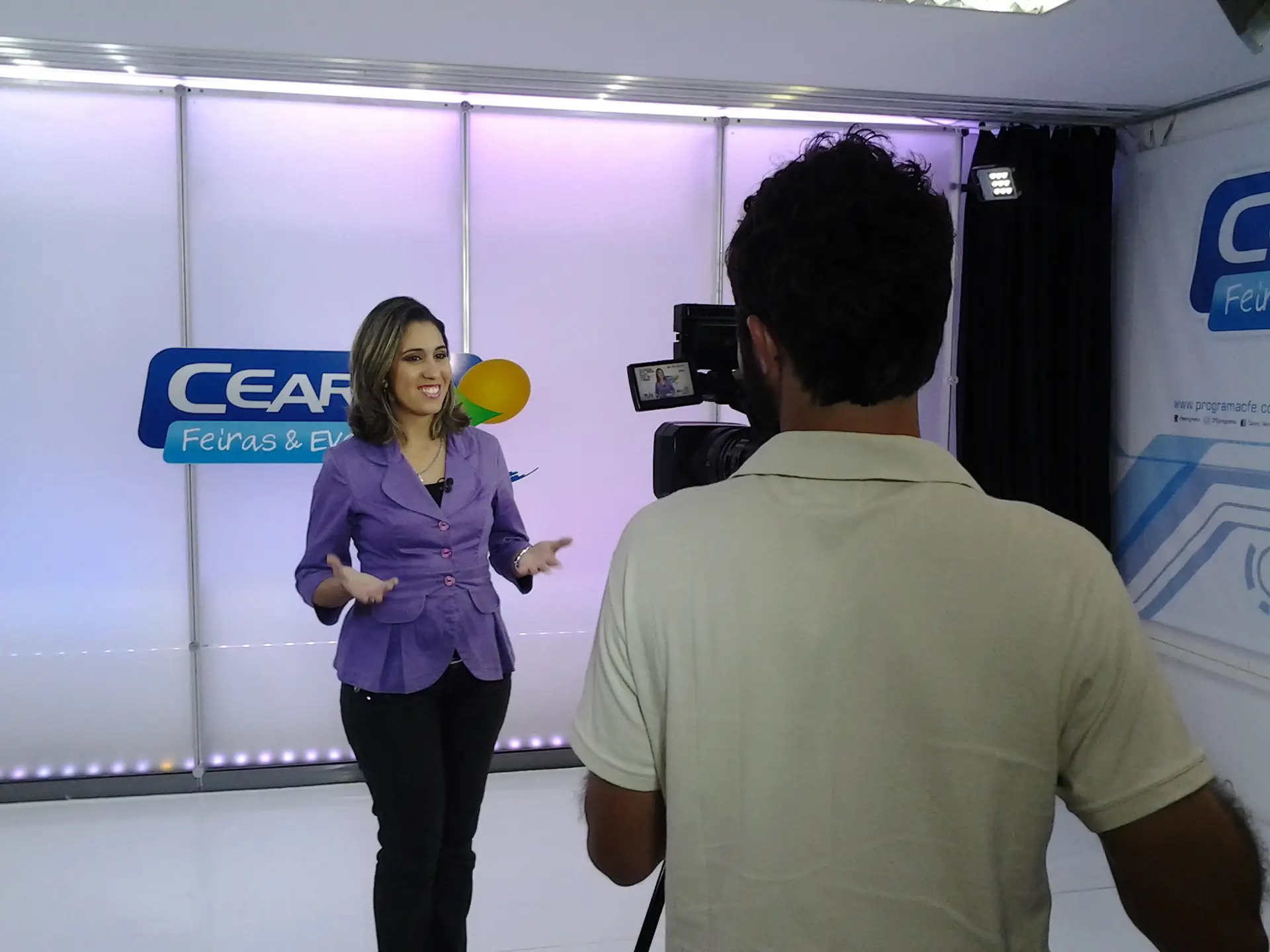 Vera Moreno apresentando o Ceará Feiras e Eventos — jornalista digital Fortaleza